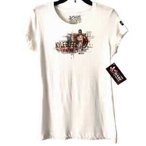 Chase Authentics White NASCAR Kyle Busch 18 Short Sleeve Graphic T Shirt Top